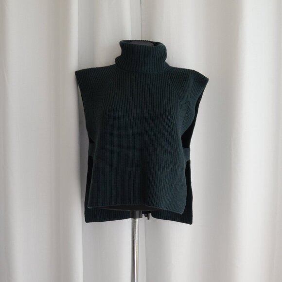 Isabel Marant 100% Merino Wool Megan Sleeveless Sweater Vest Teal Sz S/4 - Picture 2 of 8